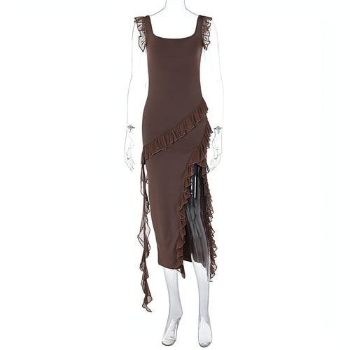 Female Summer Fashionable Stringy Selvedge Stitching Dress