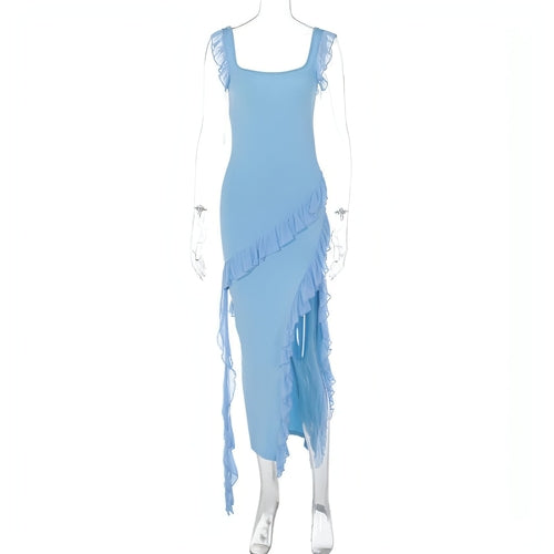 Female Summer Fashionable Stringy Selvedge Stitching Dress
