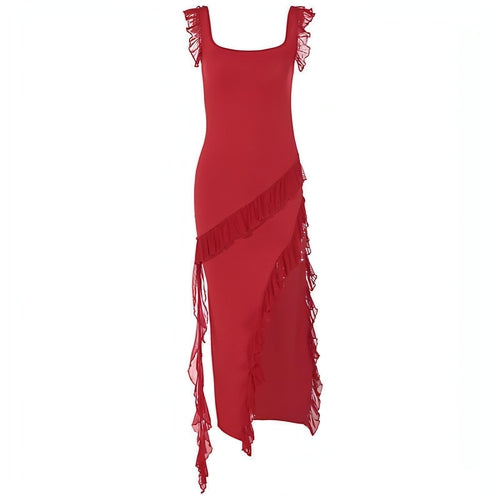 Female Summer Fashionable Stringy Selvedge Stitching Dress