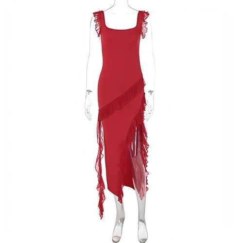 Female Summer Fashionable Stringy Selvedge Stitching Dress