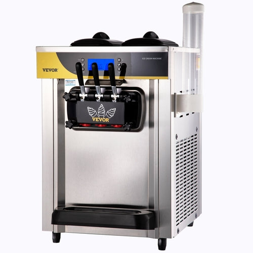 Commercial Ice Cream Maker, 22-30L/H Yield, Countertop Soft Serve