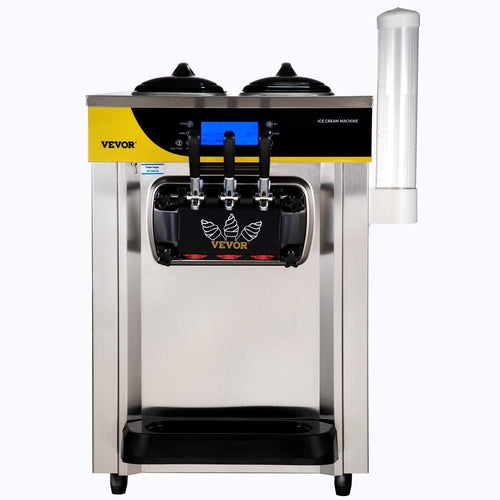 Commercial Ice Cream Maker, 22-30L/H Yield, Countertop Soft Serve